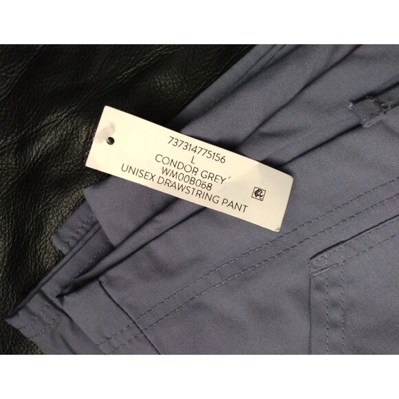 2 Medical Uniform Unisex Scrub Pants in Blue and Gray, Large - Picture 8 of 12